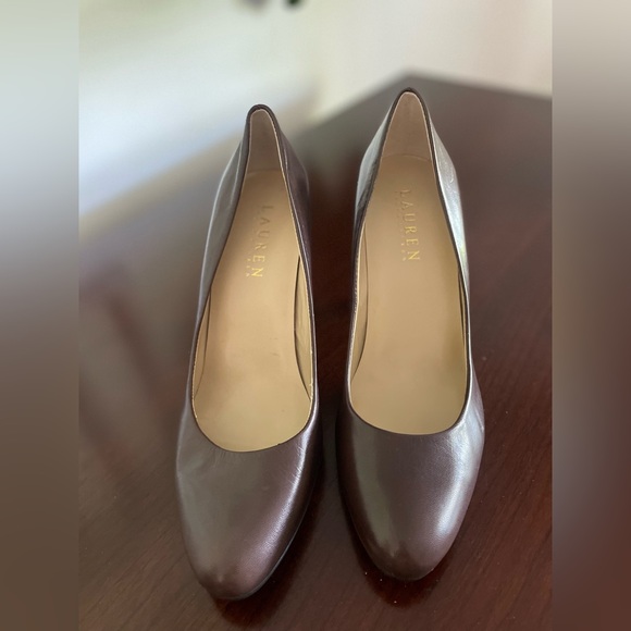 Lauren Ralph Lauren Zabrina Leather Pumps 3.5" Heels Chocolate Brown Size 6.5 B - Picture 10 of 11